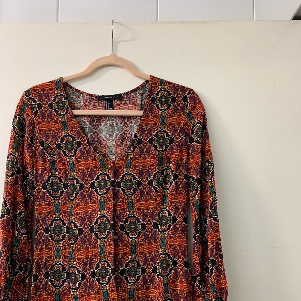 Forever 21 Boho Corset Maxi Dress